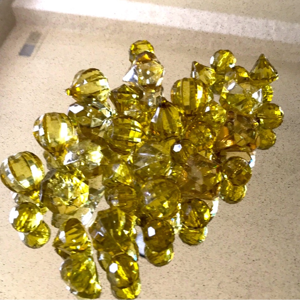 Assorted Lucite/ Plastic Crystal Shaped Beads